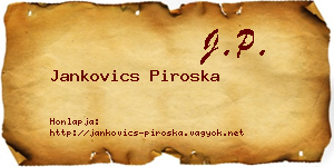 Jankovics Piroska névjegykártya