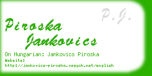 piroska jankovics business card